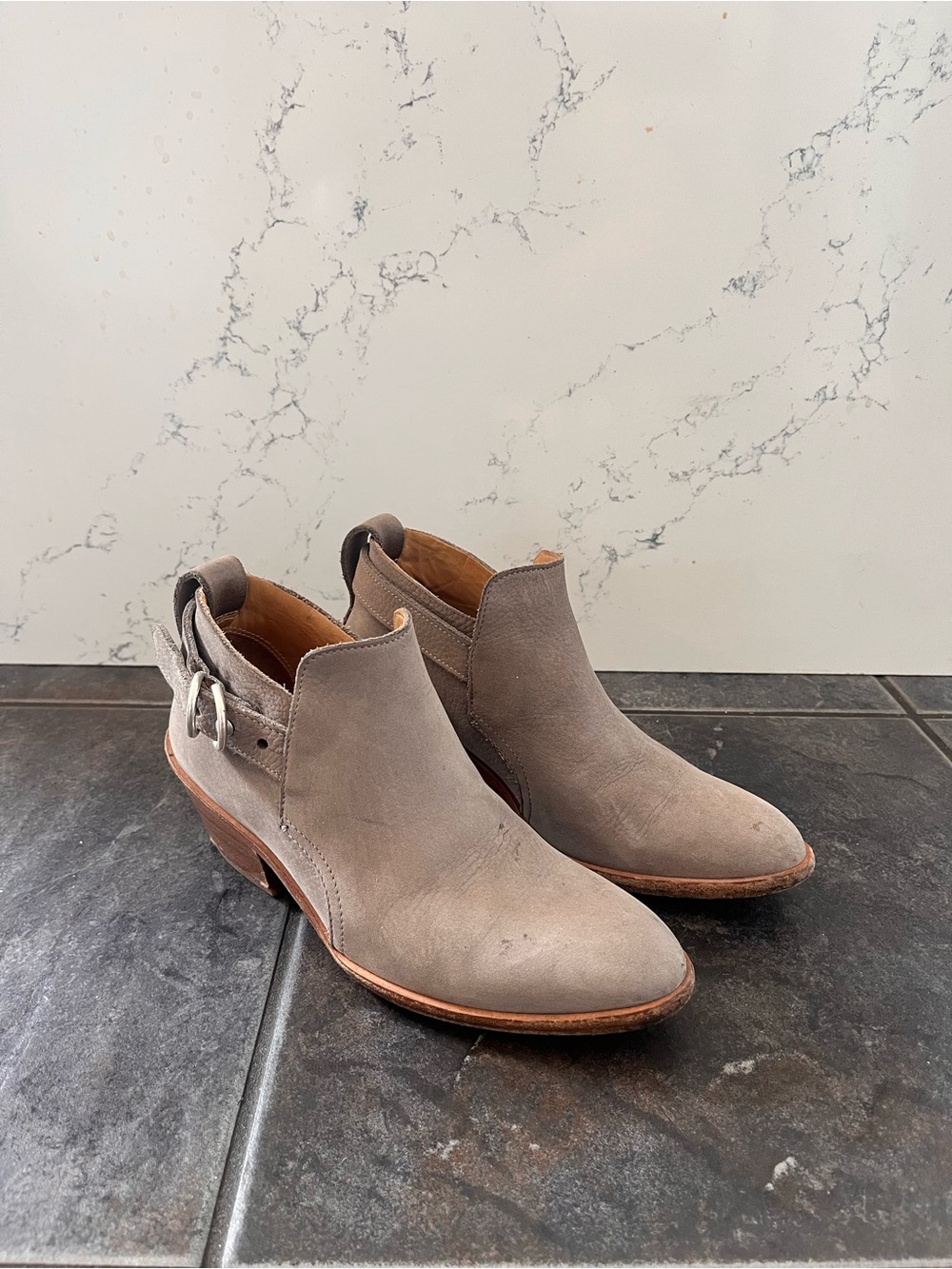 Women’s Rag & Bone Gray Suede Ankle Boots - Stylish Chelsea Cut